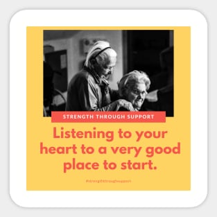 Listening to your heart... Sticker